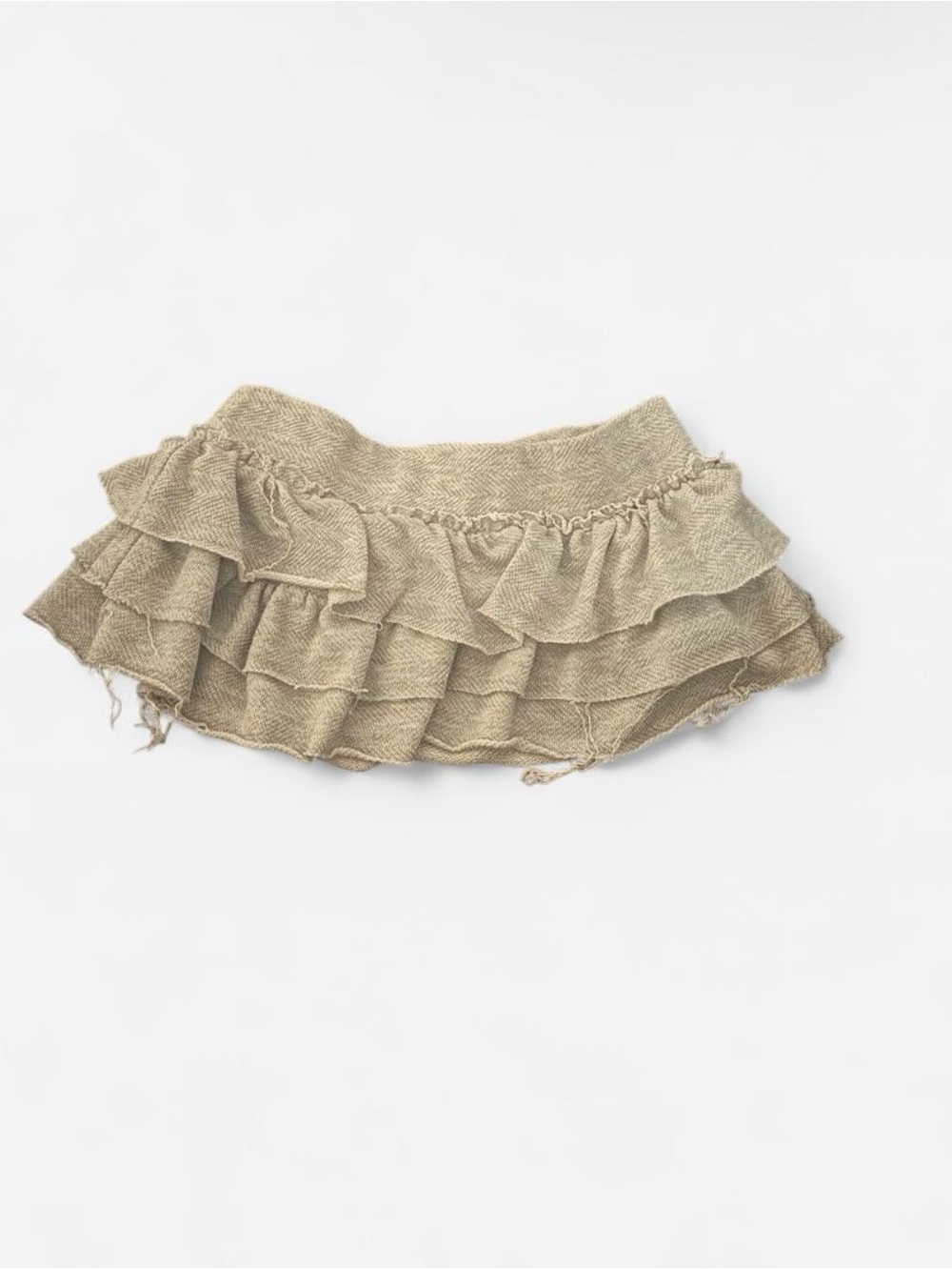 Urban Outfitters Grey Tiered Ruffle Mini Skirt